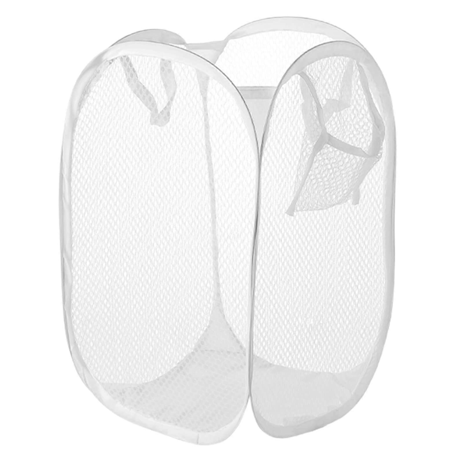 Large Capacity Foldable Laundry Basket Mesh Hamper with Handles for Clothes and Toy Storage