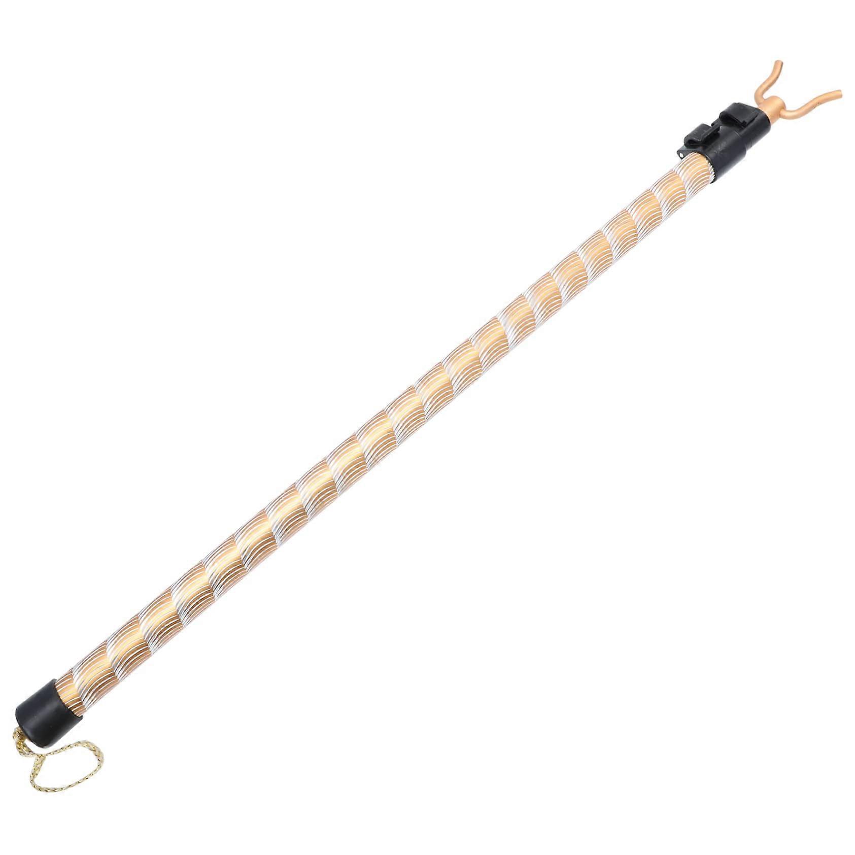 Adjustable Telescopic Clothes Drying Rack with Fork Design Rail for Indoor Outdoor Laundry, Golden