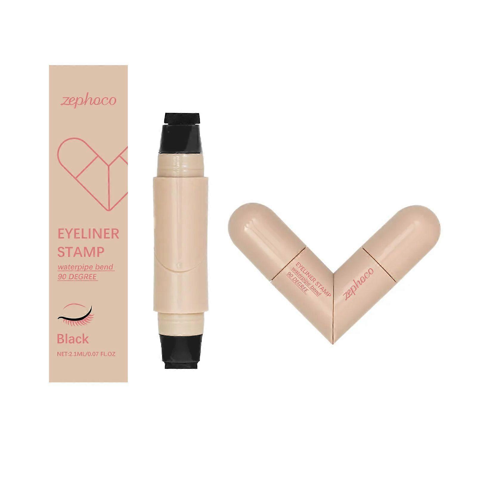 Zephoco Black Dual-Ended Liquid Eyeliner Stamp Pen, Smooth And Precise For Versatile, Vibrant Eye Makeup