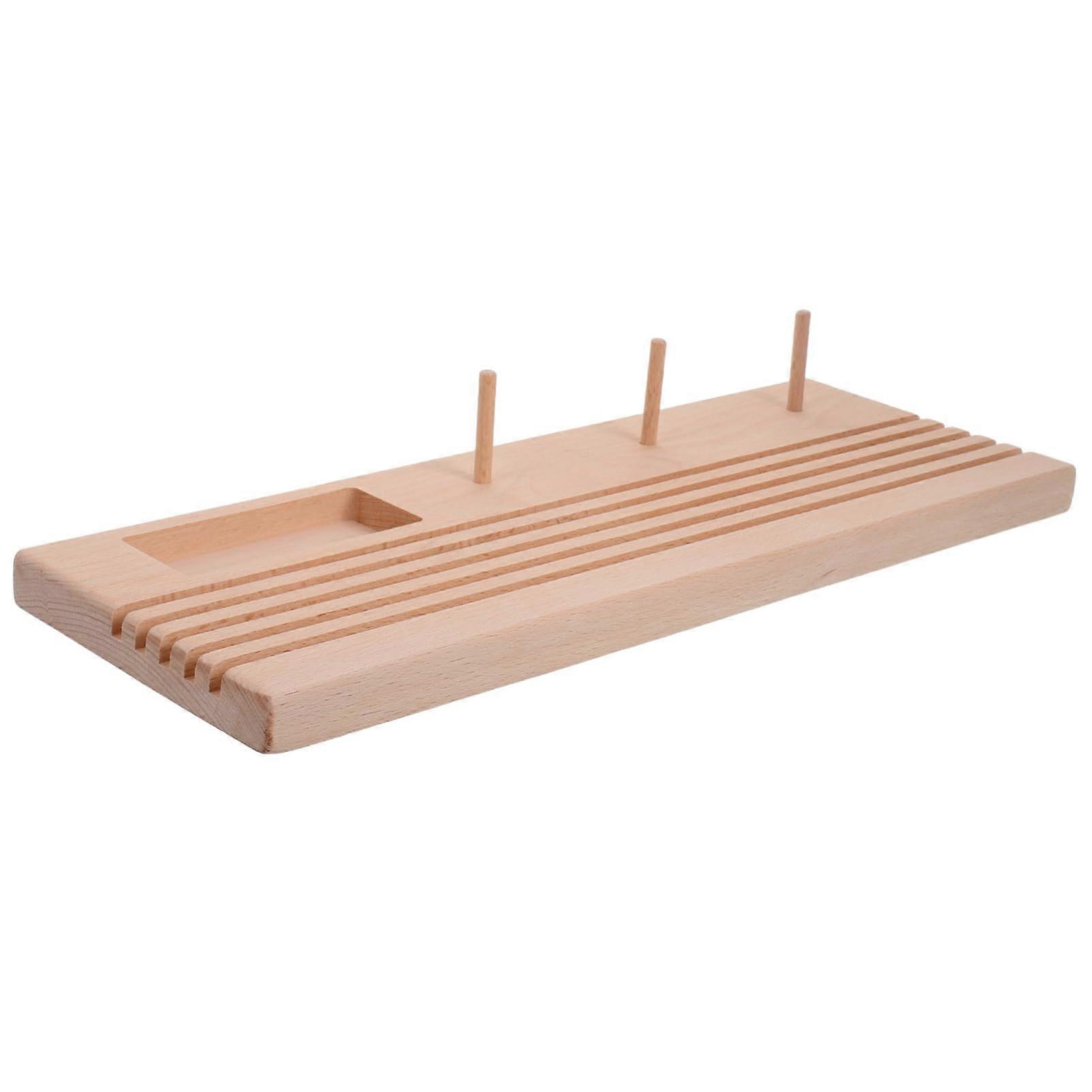 Wooden Quilting Ruler and Thread Organizer SpaceSaving MultiTool Storage for Sewing and DIY Crafts