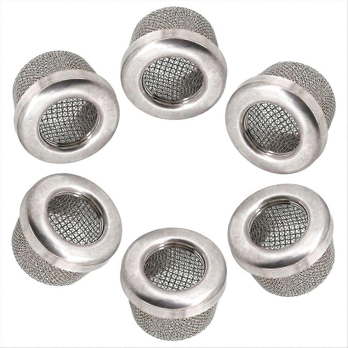 6pcs Stainless Steel Pump Inlet Strainer Screen Filter
