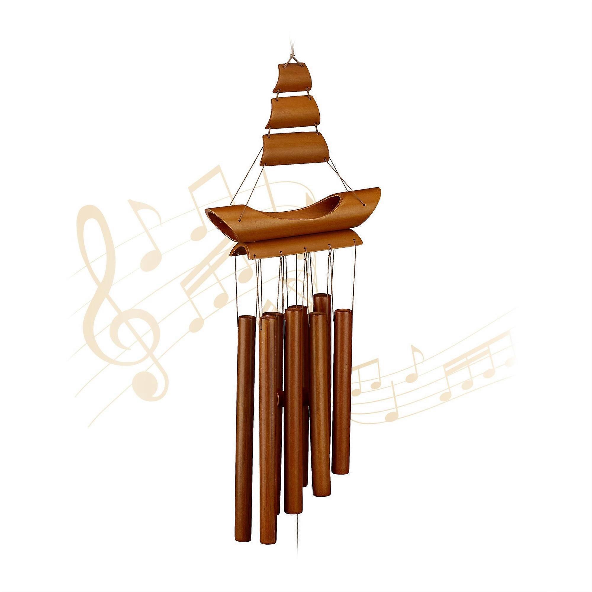 Wind Chime Bamboo "Sailboat"