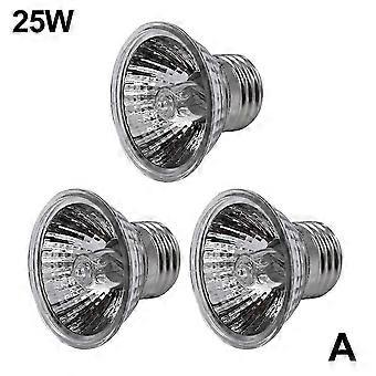 3 pezzi di lampadina per rettili, lampada riscaldante UV, UVB+UVA, integratore di calcio per tartarughe, edizione 25W 0126