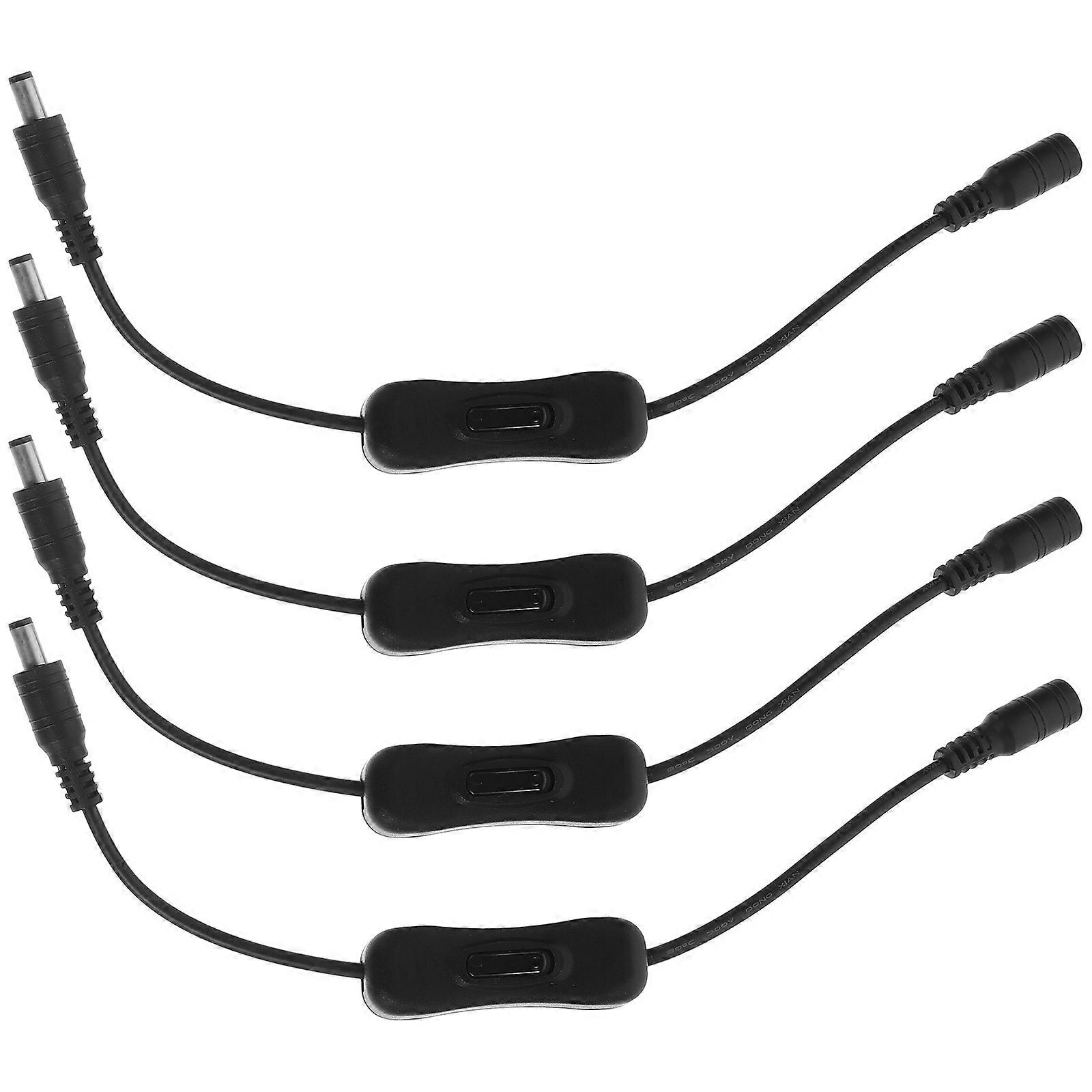 Black Inline Cord Switch Replacement Switch Part for LED Strip Light 4Pcs