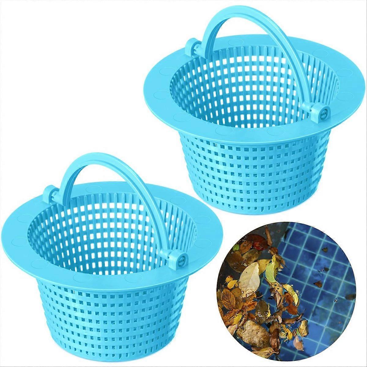 2Pcs Pool Skimmer Basket with Handle for Swimming Pools Cleaning,C