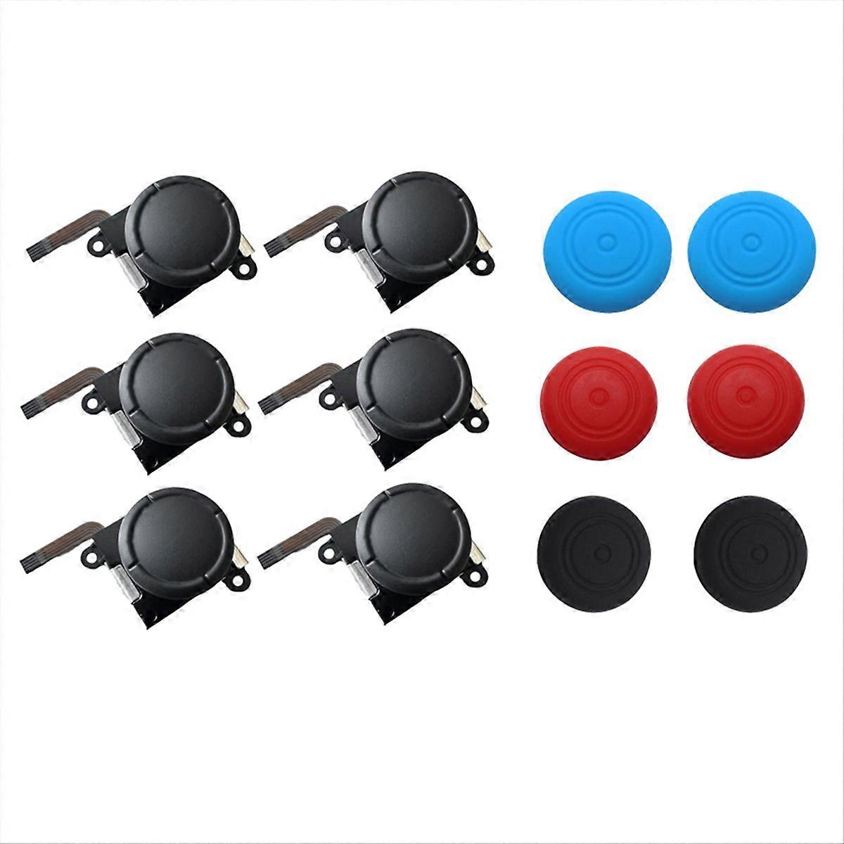 6PCS Joystick+Joystick Cap for 3D Analog Thumb