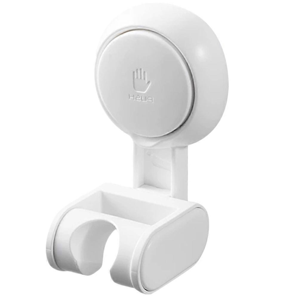 Bathroom Shower Head Holder White Suction Bracket Wall Mounted Design