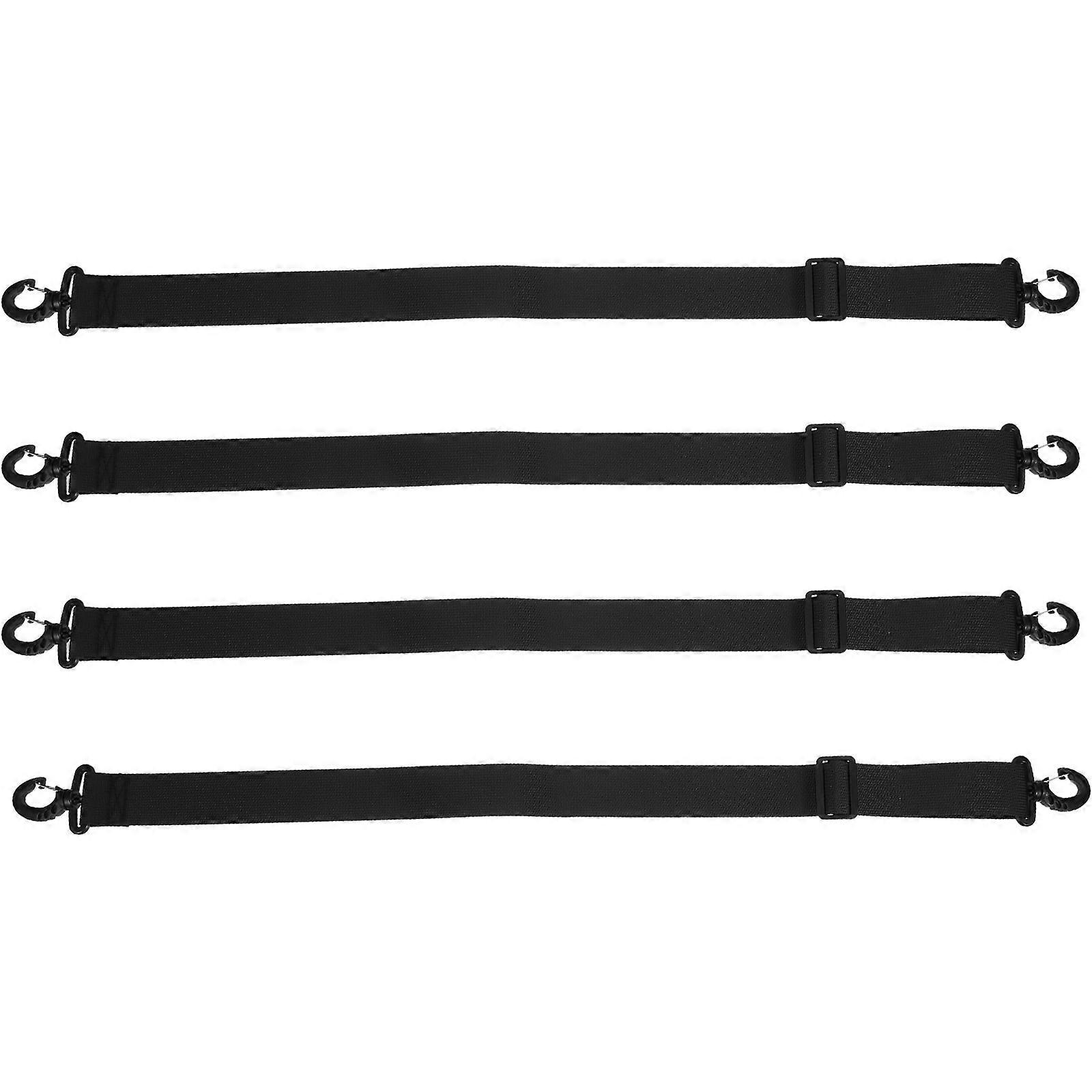 Ski Boot Carrier Strap for Outdoor Use 4Pcs Black Nylon Durable Design