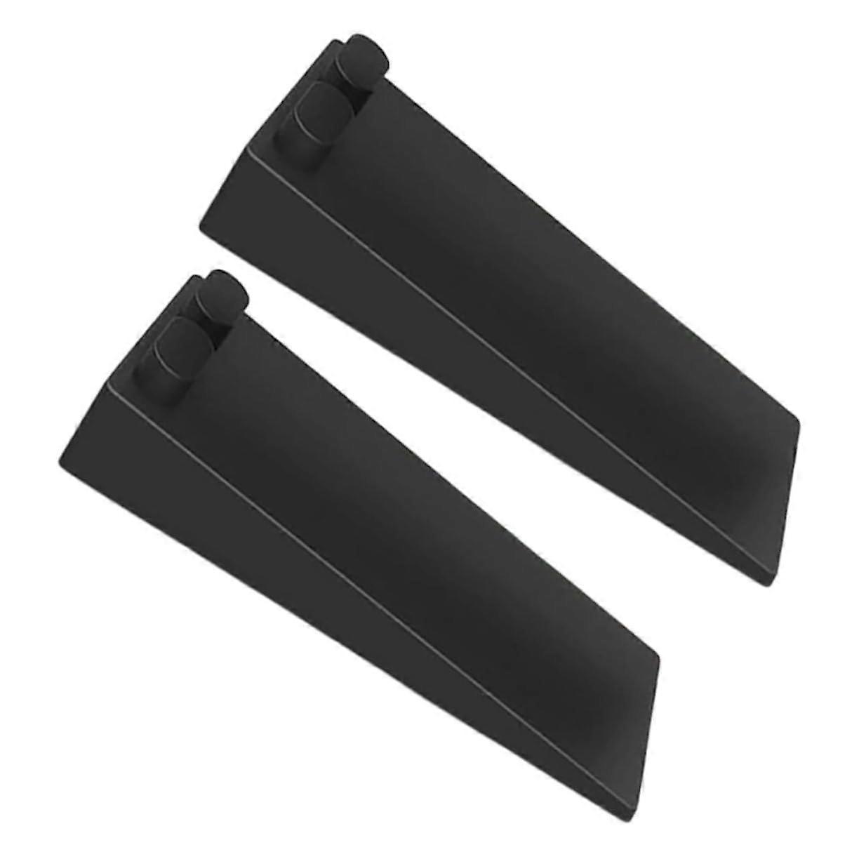 Silicone Door Stopper 2pcs Stackable Non Slip Wedge for Heavy Doors with Surface Protection