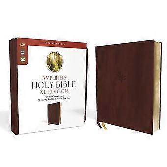 Förstärkt helig bibel, XL Edition, Leathersoft, Vinröd