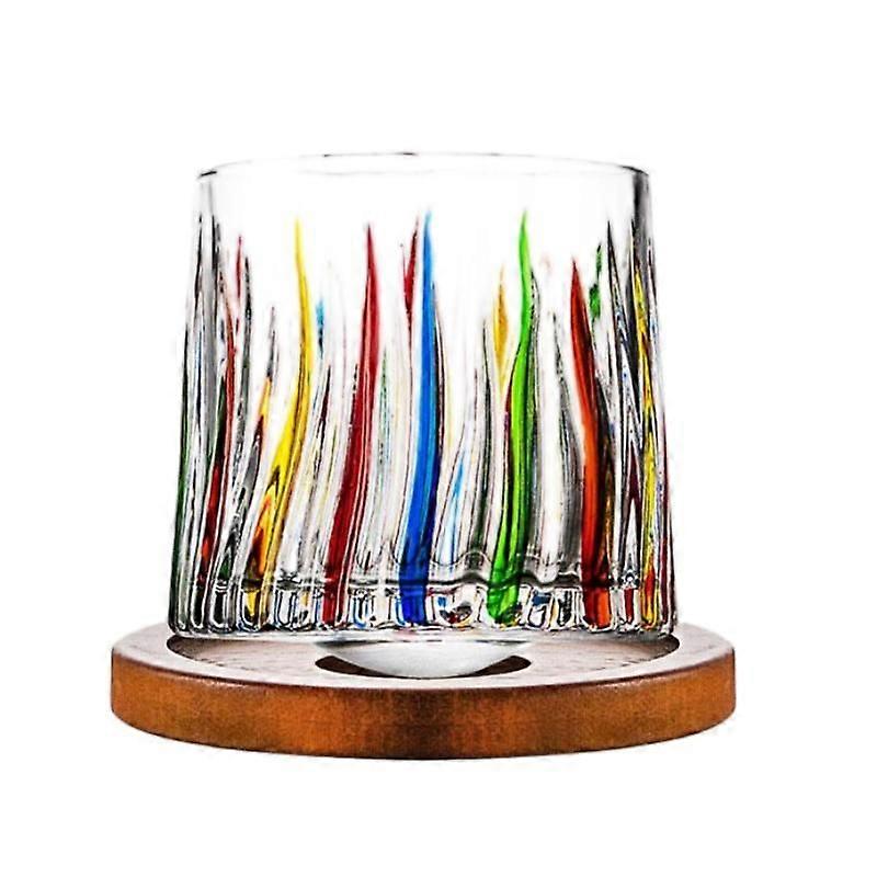 Rotating Whiskey Glass Crystal Glasses