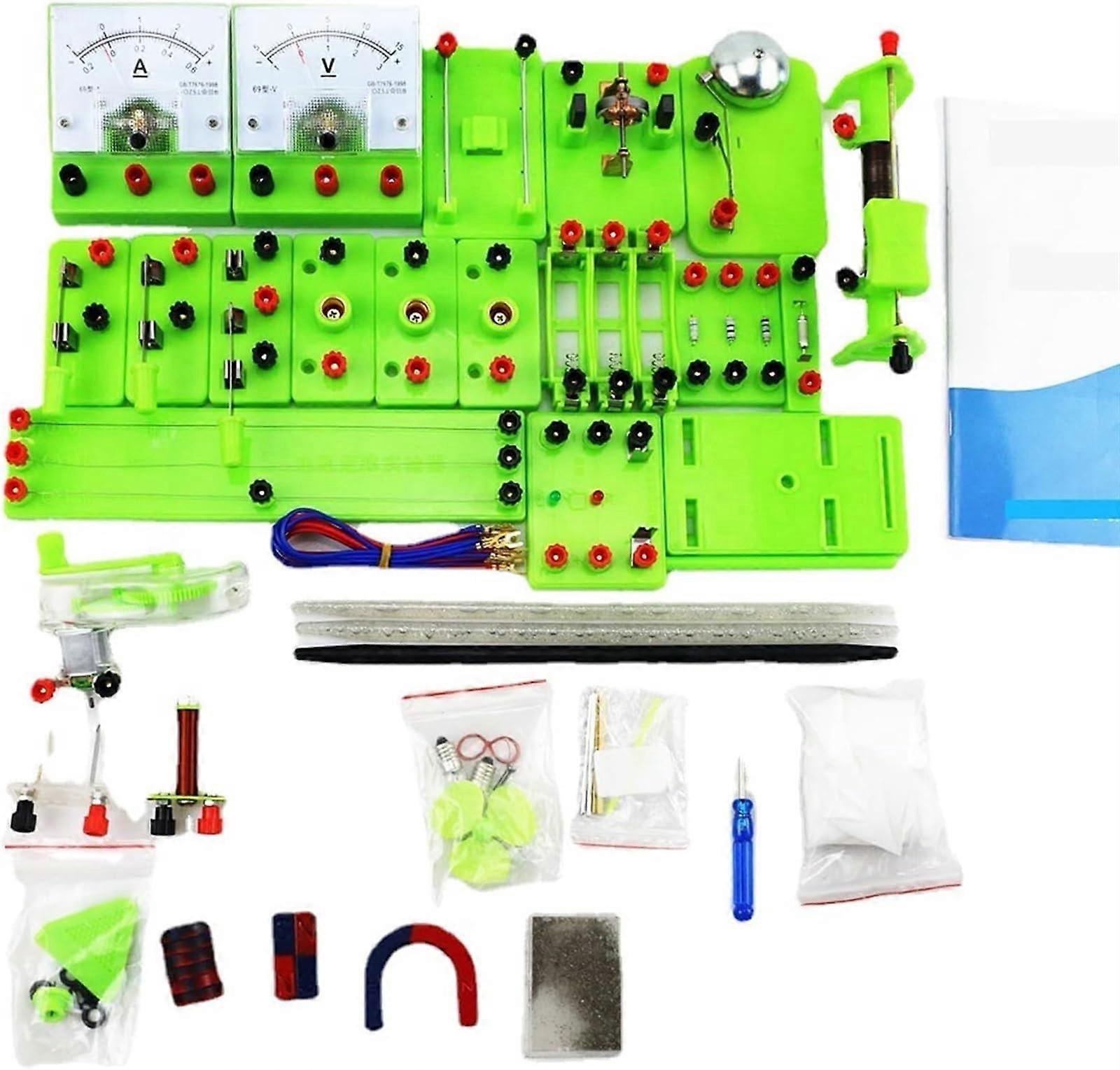 Electricity Experiment Kit with Modular Parts and Measuring Tools for STEM Physics Circuits