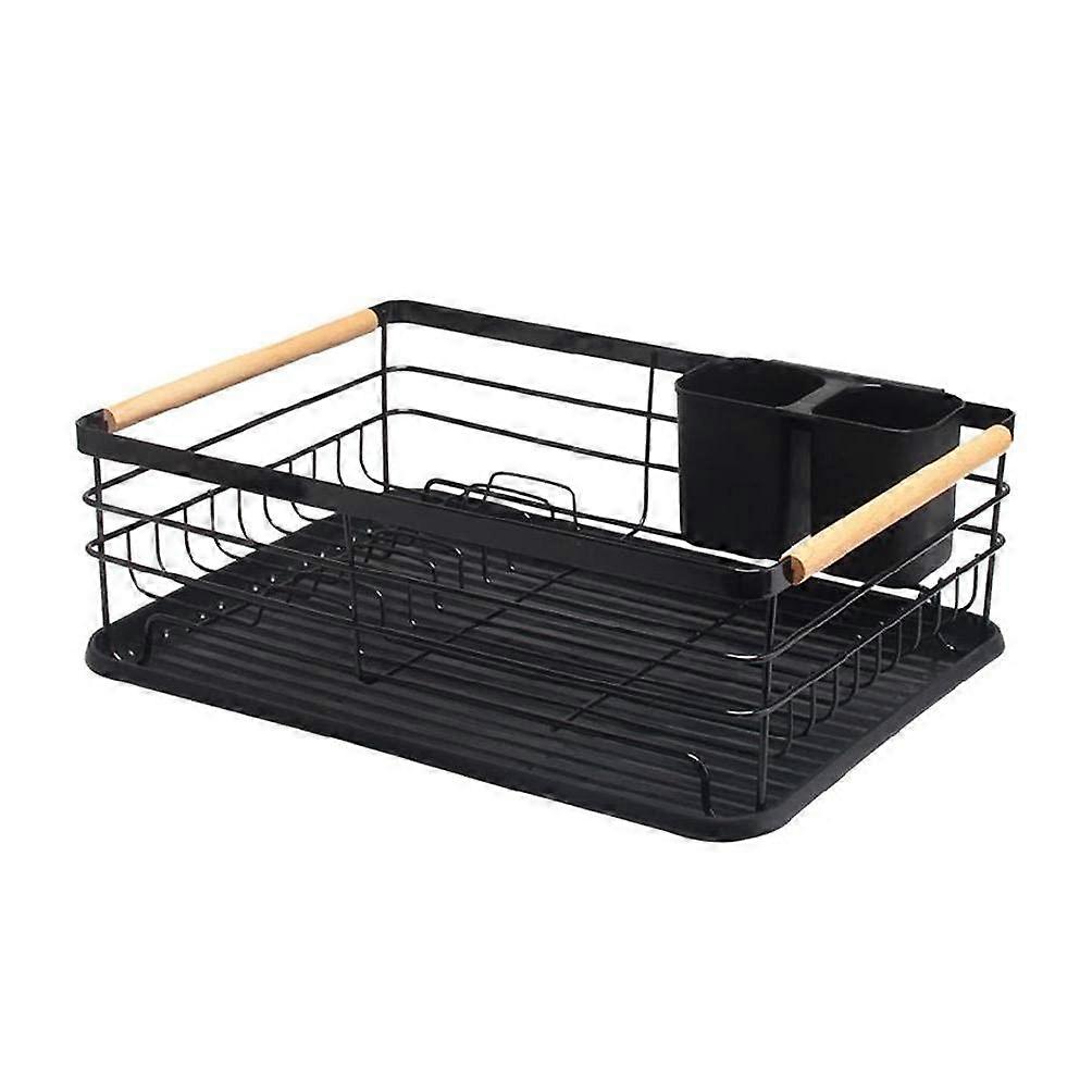 Rustproof Dish Drying Rack with Efficient Drainage Tray for Compact Kitchen Storage
