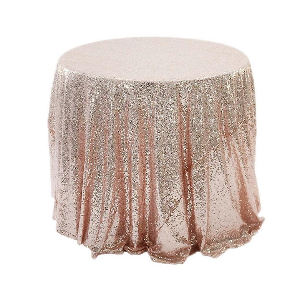 Pink Sequin Tablecloth for Protective Using Decorative Wedding Table Cloth Polyester