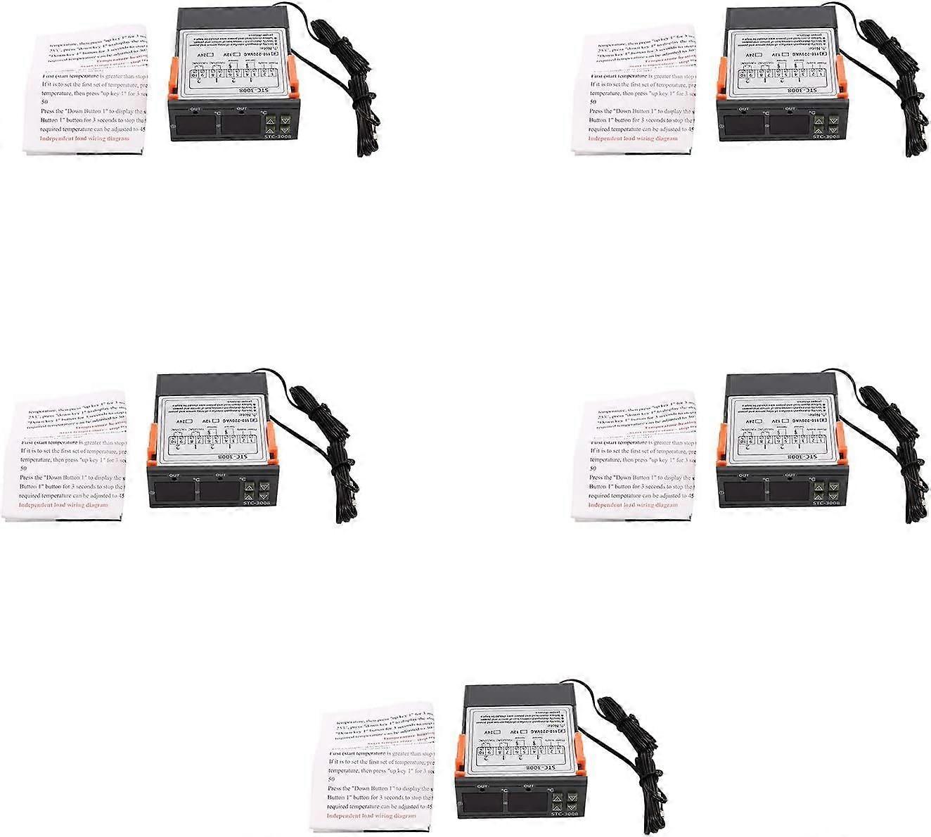 5X 3008 110 220V Dual Digital Thermostat Temperature Controller