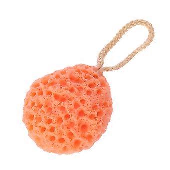 Sponge Body Bath Shower Spa Exfoliator Face Washing Cleansing Puff Scrubber (Orange)