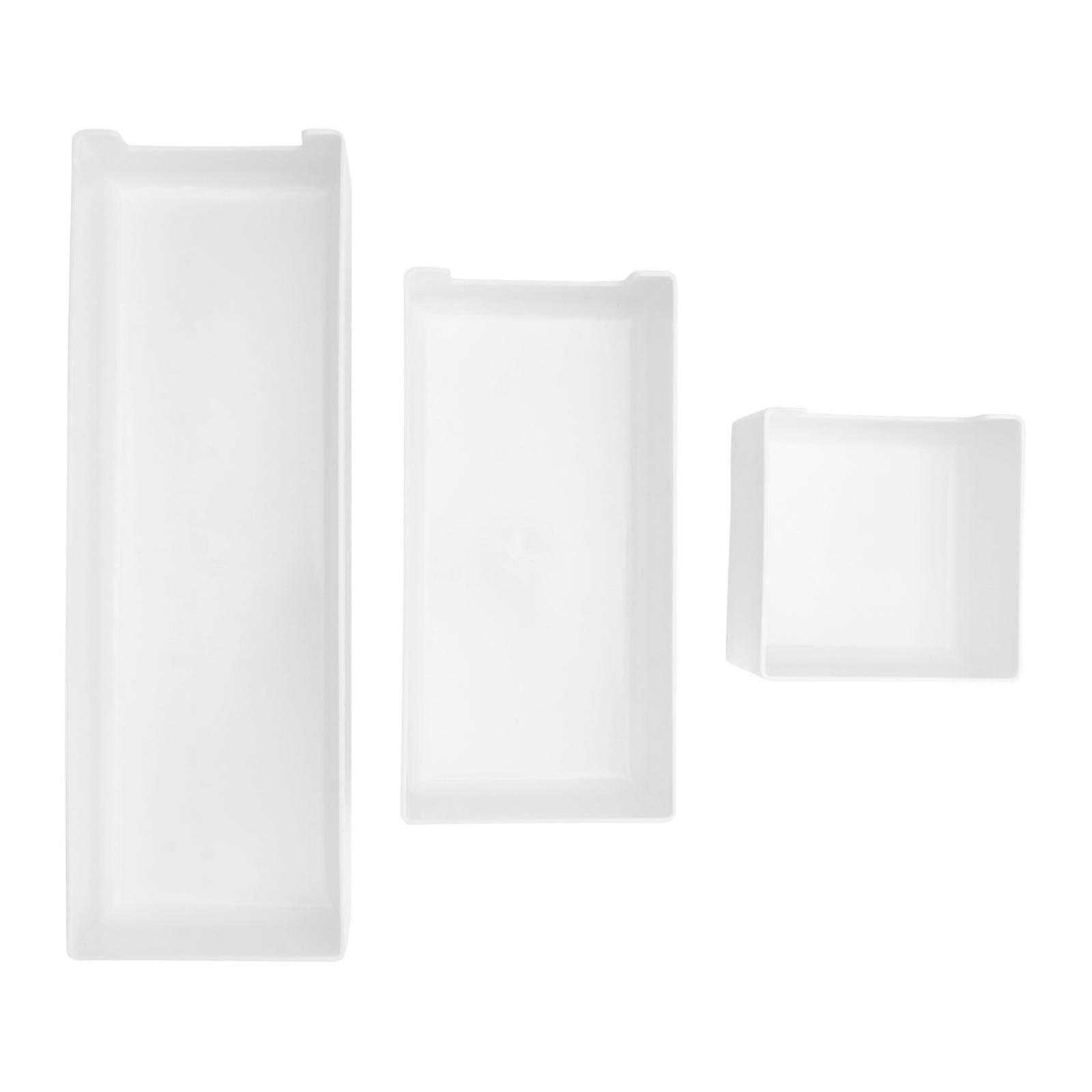 Desktop Drawer Organizer | ABS Storage Box | Rectangular | 3Pcs | 20x10x6cm