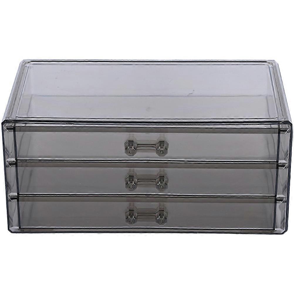 Stackable Cosmetic Storage Organizer Drawer-Type Grey Storage Box