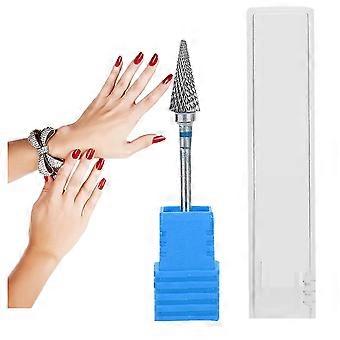 Nagelbohrer, Wolframstahl Nail Art Maniküre Bohrer Bits Elektrische Pediküre Maniküre Schleifkopf Zubehör (Blau)