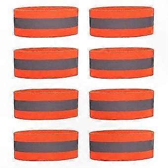 Set di 8 braccialetti riflettenti per una maggiore visibilità durante la corsa, le passeggiate notturne e il ciclismo.