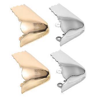 2 paires de protège-orteils métalliques pour chaussures - Embouts de chaussures à talons hauts pour femmes, protection et décoration