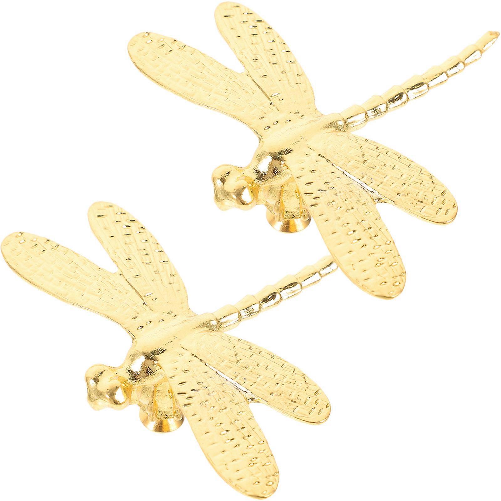 2pcs Dresser Knobs Dragonfly Knobs Cabinet Door Handles Decorative Furniture Pulls