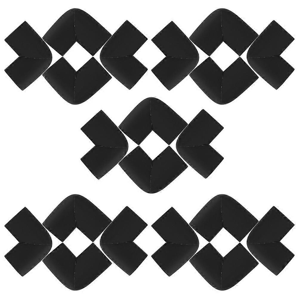Schwarze Eckenschützer für Möbel, 20 Stück