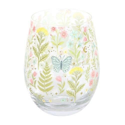 Something Different Luna Bloom Floral 450ml Stemless Glass