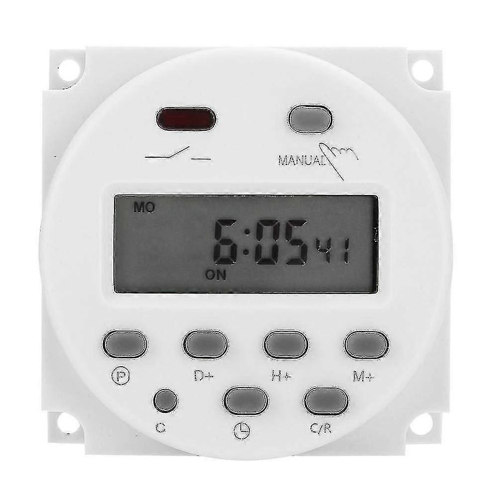 12v Mini Lcd Digital Lcd Power Weekly Timer Relay Switch Digital Timer Power Timer Control With Waterproof Cover White