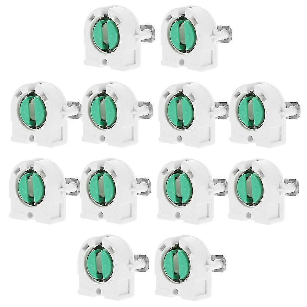Fluorescent Lamp Holder Light Base for Fluorescent Tubes 12Pcs
