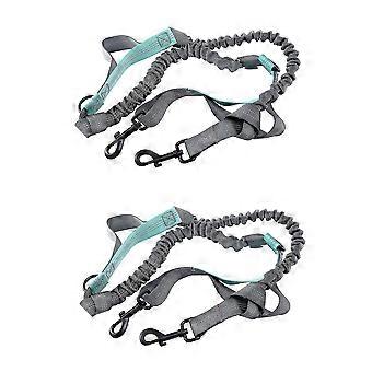 2x Hände Taille Hundeleine mit Dual Bungees, kompatibel mit bis zu 150 lbs Hunden