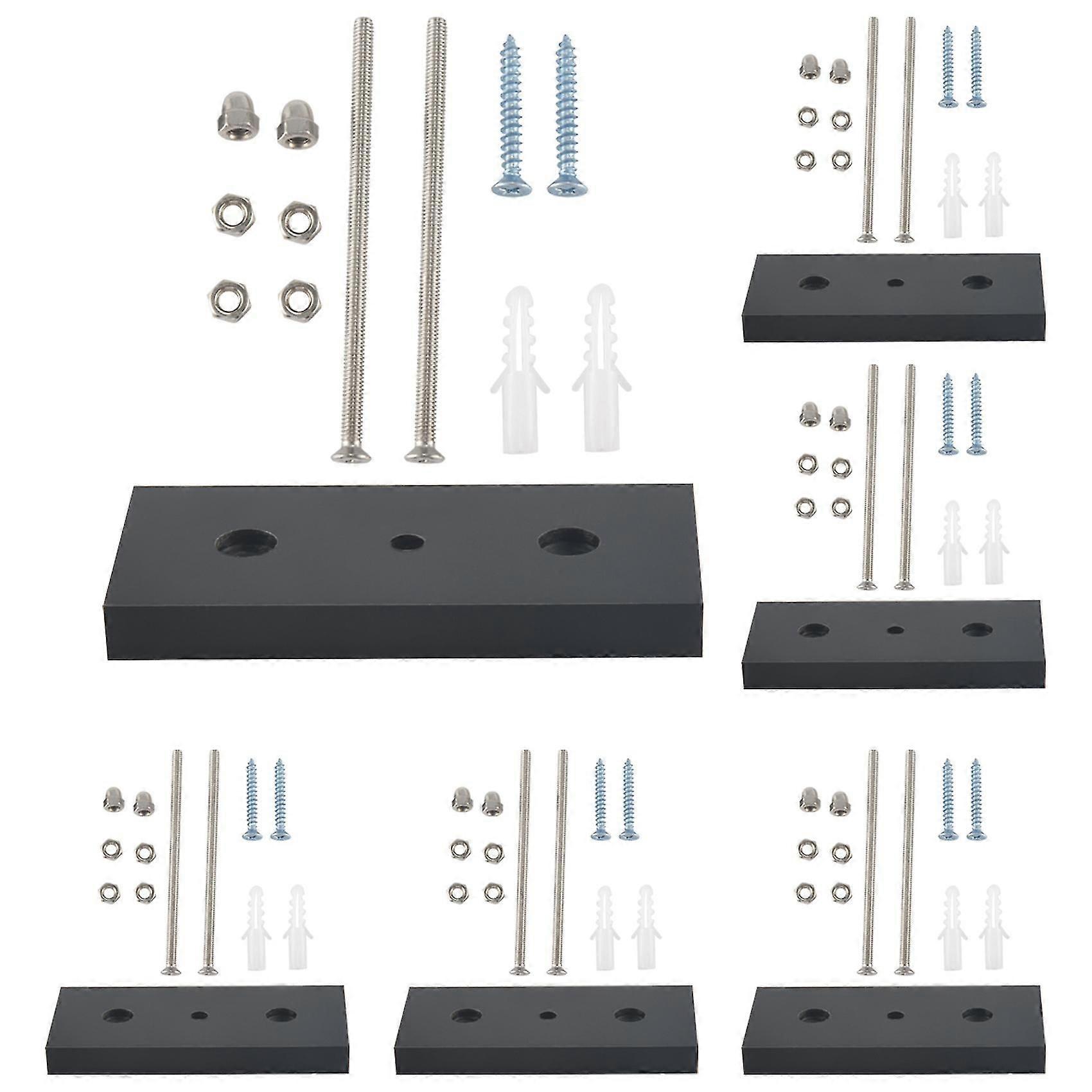 6 Pack Floating Deck Display Wall Mount Rack Holder Hanger Fit Display