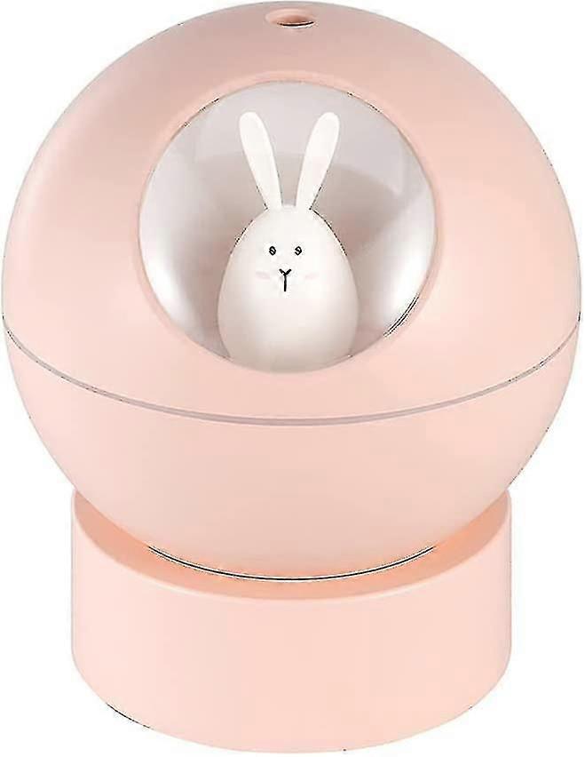 Multi-mode Mini Usb Humidifier For Office Or Desk, Cartoon Pattern, Decompression Gift (pink)