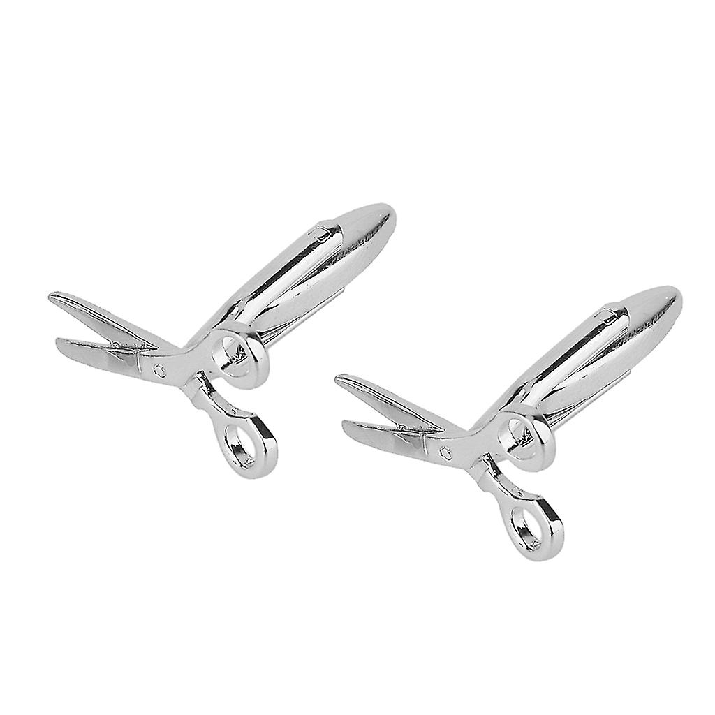 Stainless Steel Men Cuff Link Cufflinks - Scissors