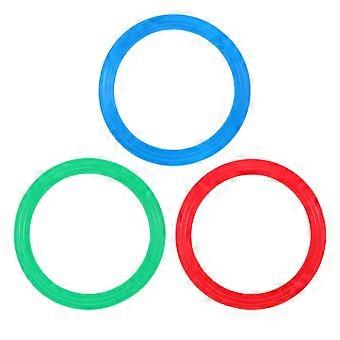 Conjunto de 3 argolas de malabarismo: argolas de plástico de 33 cm para jogos ao ar livre, ginástica rítmica e exercícios - kit de malabarismo portátil para apresentações.