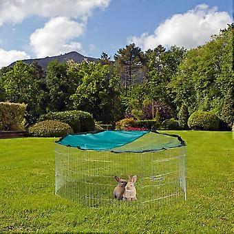 Small animal pen with protective net and bottom