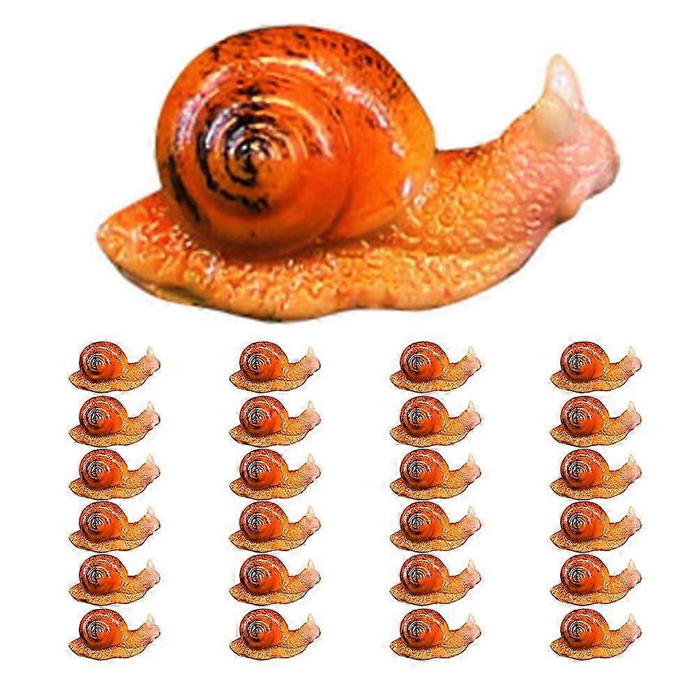 25pcs Tiny Snail Figurines Mini Snail Figurines Simulated Snail Decorations