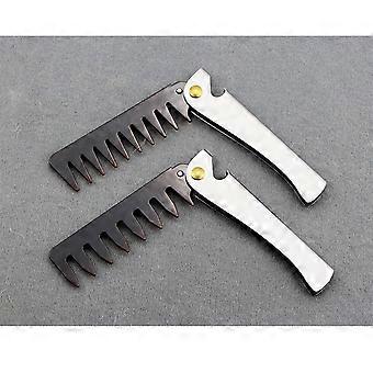 Hair Comb Combs for Men Makeup Mirror Folding Pocket Hairdressing Accessories Man