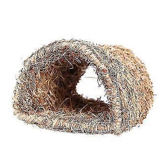 2026 Portable Straw Rabbits Playhouse Chinchilla Hideaway Tubes Pet Cage Chewing Toys Rabbit Hut