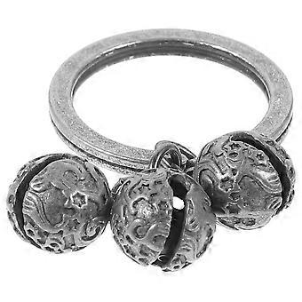 Round Hanging Bell Pet Collar Charm For Cats And Dogs Made Of Silver Metal In 3Set WI