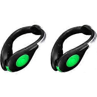 GGK-Shoe Clip Light Safety Clip Outdoor Sports Night Running Gear USB Charging Color Changing RGB Strobe and Steady Mode, Green