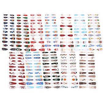 288Pcs Christmas False Nails Tips Fake Nail Manicure DIY Decoration Accessories