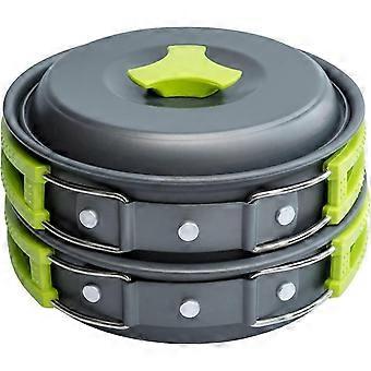 Kit di pentole da campeggio per attrezzatura da zaino in spalla - Kit da cucina da campeggio - Compatibile con fornello da campeggio portatile e fornello da zaino in spalla - Accessori da campeggio