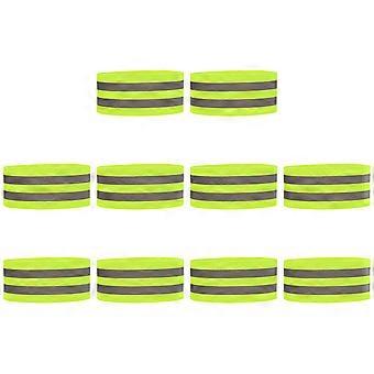 Reflekterende armbånd Justerbart armbånd Håndledd Ankel Benbånd Reflekterende tape med høy synlighet for nattgang Sykling Løping