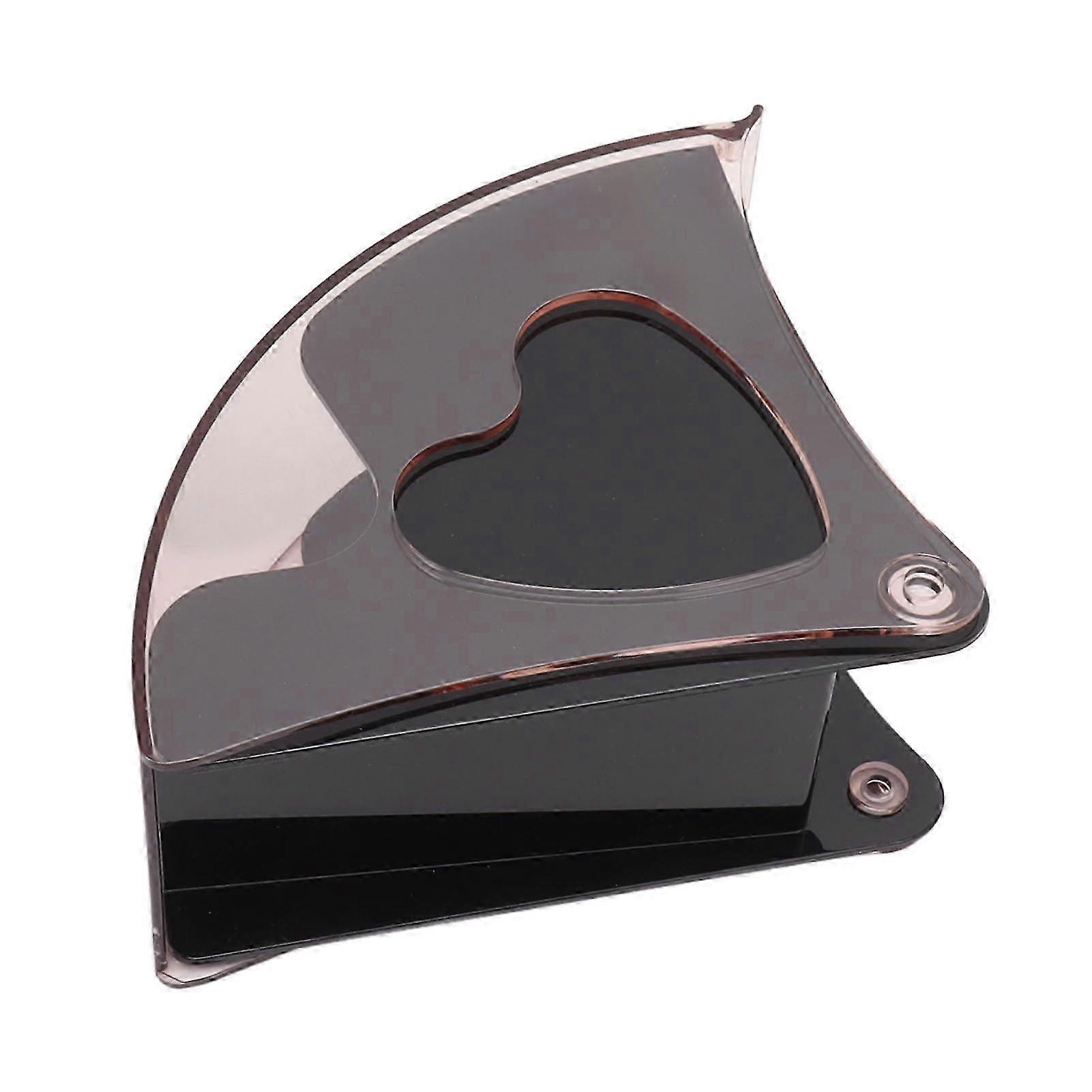 Black Plastic Coffee Filter Holder Storage Rack with Dustproof Cover