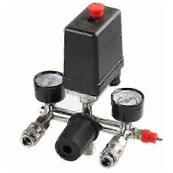Trykregulator med trykmonitor til kompressor Trykmonitor med 2 displays