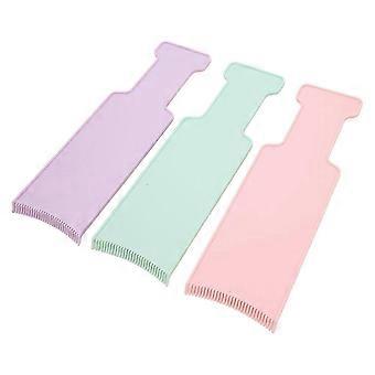Haarbleichbrett, 3-Farben-Balayage-Strähnchenpaddel zum Haarebleichen, Kunststoff