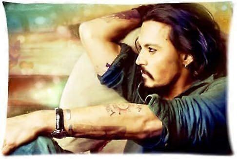 Polyester Bed Pillow Pillowcases with Johnny Depp pattern standard (50cmx75cm)