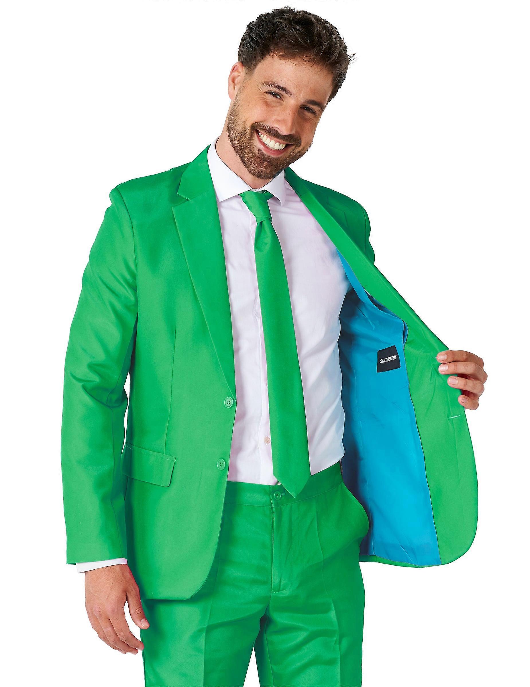 Mr. Solid green suit for men Suitmeister