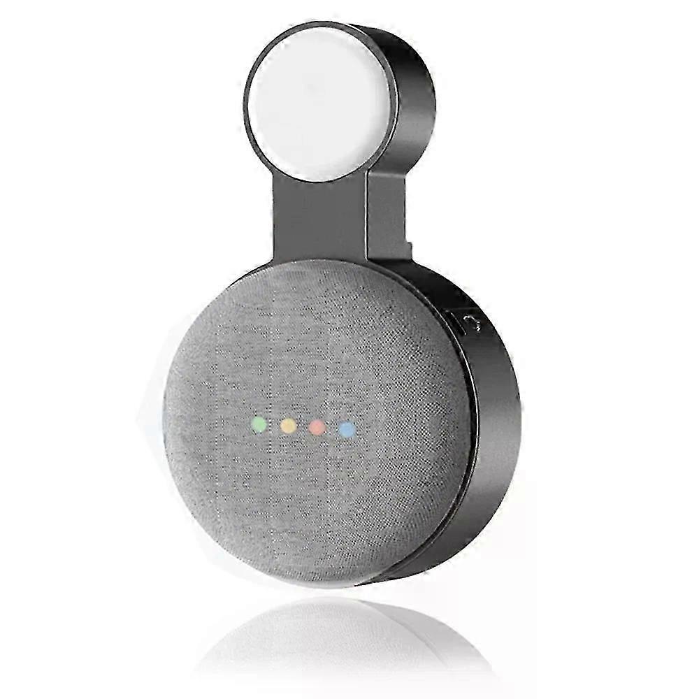 1Pcs Suitable for Google Audio for Google Nest Mini Wall Bracket Second Generation Socket Hanging Hanger Bracket-Black